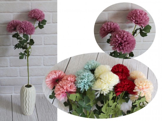 Kwiat chryzantema pompon 3 kw50033